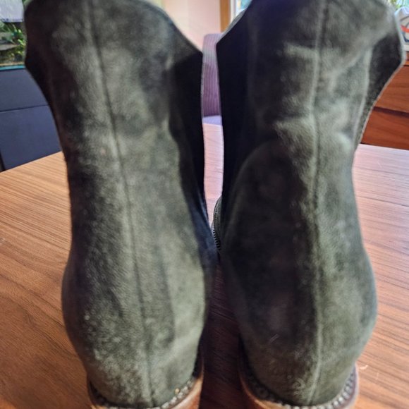 P. Monjo / Argila Ankle Booties in Green Suede - Size 38.5 - Picture 7 of 7